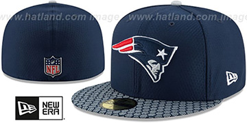 Patriots 'HONEYCOMB STADIUM' Navy Fitted Hat by New Era