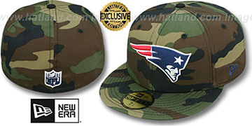 Patriots 'NFL TEAM-BASIC' Army Camo Fitted Hat by New Era