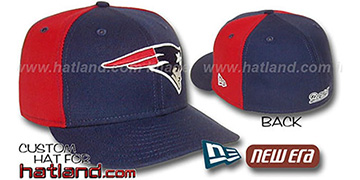 Patriots 'PINWHEEL-2' Navy-Red Fitted Hat