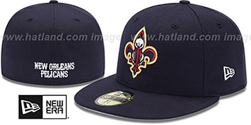 Pelicans 'INAUGURAL FLEUR-DE-LIS' Navy Fitted Hat by New Era