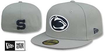 Penn State 'NCAA TEAM-BASIC' Grey Fitted Hat by New Era