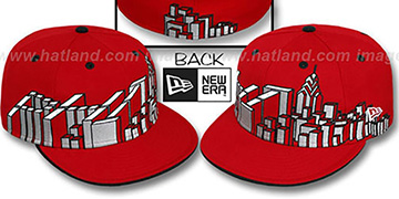 Philadelphia 'PHI BLOCK CITY-SKYLINE' Red Fitted Hat by New Era