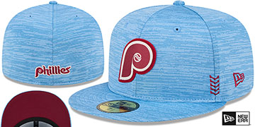 Philles '2024 COOPERSTOWN CLUBHOUSE' Heather Sky Fitted Hat by New Era