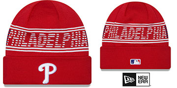 Phillies 24-25 SPORT-KNIT Red Beanie Hat by New Era