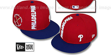 Phillies BEELINE Red-Royal Fitted Hat by New Era