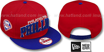 Phillies CHENILLE-ARCH SNAPBACK Red-Royal Hat by New Era