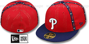 Phillies GELLIN Red-Royal Fitted Hat by New Era