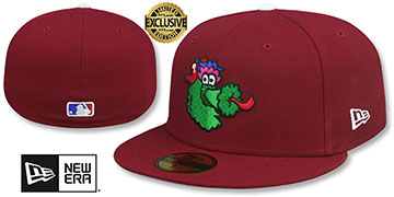 Phillies PHILLIE PHANATIC Burgundy Fitted Hat by New Era