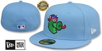 Phillies PHILLIE PHANATIC Sky Fitted Hat by New Era