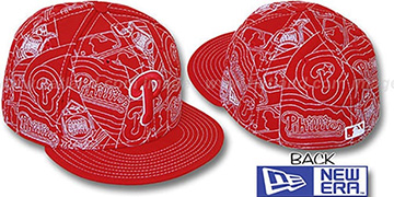 Phillies PUFFY REMIX Red-White Fitted Hat by New Era