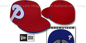 Phillies 'SIDEWINGER' Red Fitted Hat by New Era