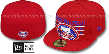 Phillies STAR STUDDED Red Fitted Hat by New Era