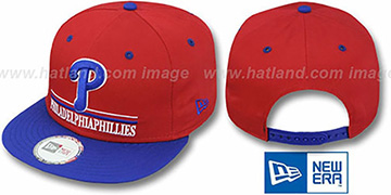 Phillies UNDERLINE SNAPBACK Red-Royal Hat by New Era