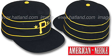 Pirates 1977 PILLBOX Black Fitted Hat by American Needle