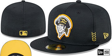 Pirates '2024 ONFIELD CLUBHOUSE' Heather Black Fitted Hat by New Era