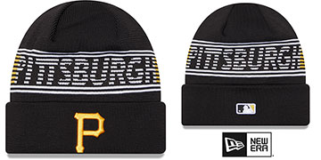 Pirates 24-25 SPORT-KNIT Black Beanie Hat by New Era