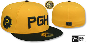 Pirates ALTERNATE CITY CONNECT Gold-Black Fitted Hat by New Era