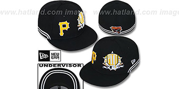 Pirates TWO-BIT Black-White Fitted Hat by New Era