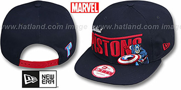 Pistons 'TEAM-HERO SNAPBACK' Navy Hat by New Era