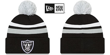 Raiders 'FRESH STRIPED' Knit Beanie Hat by New Era