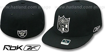 Raiders NFL-SHIELD Black Fitted Hat by Reebok