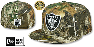 Raiders NFL TEAM-BASIC Realtree Camo Fitted Hat by New Era