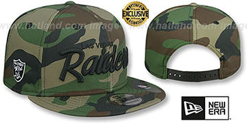 Raiders 'SCRIPT TEAM-BASIC SNAPBACK' Army Camo Hat by New Era