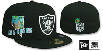 Raiders STATEVIEW Black Fitted Hat by New Era