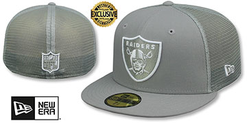 Raiders 'TEAM-BASIC TRUCKER' Grey-White Fitted Hat by New Era