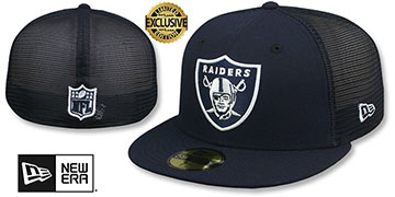 Raiders TEAM-BASIC TRUCKER Navy-White Fitted Hat by New Era