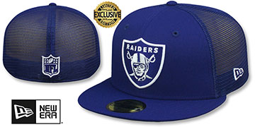 Raiders 'TEAM-BASIC TRUCKER' Royal-White Fitted Hat by New Era