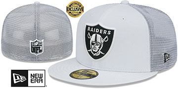 Raiders 'TEAM-BASIC TRUCKER' White Fitted Hat by New Era