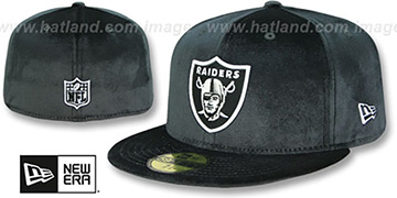 Raiders NFL TEAM-BASIC VELOUR Black Fitted Hat by New Era