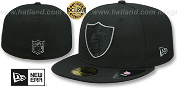 Raiders TONAL-POP Black-Charcoal Fitted Hat by New Era