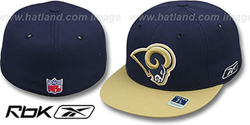 Rams COACHES-2 Navy-Gold Fitted Hat by Reebok