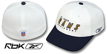 Rams EQUIPMENT-FLEX White-Navy Hat by Reebok