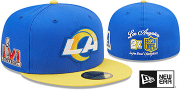 Rams LETTERMAN SIDE-PATCH Fitted Hat by New Era