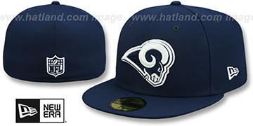 Rams 'NFL TEAM-BASIC' Navy-White Fitted Hat by New Era