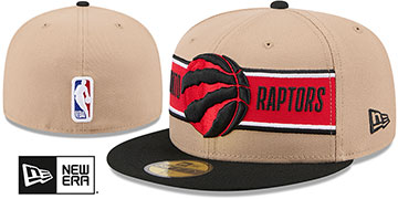 Raptors '2024 NBA DRAFT' Camel-Black Fitted Hat by New Era