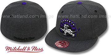 Raptors GREY HEDGEHOG Fitted Hat by Mitchell and Ness