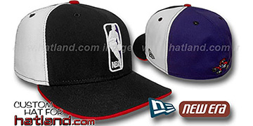 Raptors LOGOMAN Black-White-Purple Fitted Hat by New Era