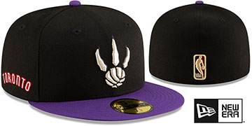 Raptors NBA CLASSIX Black-Purple Fitted Hat by New Era