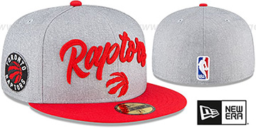 Raptors ROPE STITCH DRAFT Grey-Red Fitted Hat by New Era