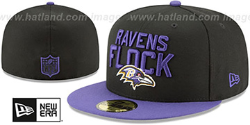 Ravens 2018 SPOTLIGHT Black-Purple Fitted Hat by New Era