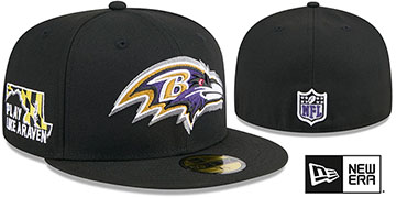 Ravens 2024 'NFL DRAFT' Black Fitted Hat by New Era