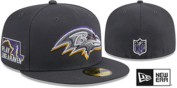 Ravens 2024 'ONSTAGE NFL DRAFT' Grey Fitted Hat by New Era