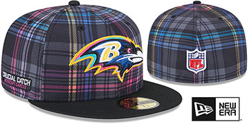 Ravens 2024 ONFIELD CRUCIAL CATCH Fitted Hat by New Era