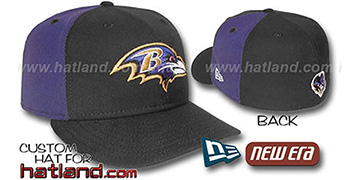 Ravens PINWHEEL-2 Black-Purple Fitted Hat