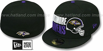 Ravens 'STACK-THE-BOX' Black Fitted Hat by New Era