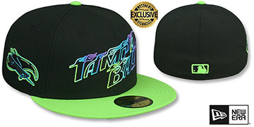 Rays ALTERNATE CITY CONNECT Black-Lime Fitted Hat by New Era